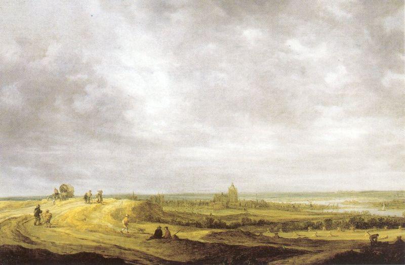 Jan van Goyen Rivierlandschap met gezicht op Arnhem. Spain oil painting art